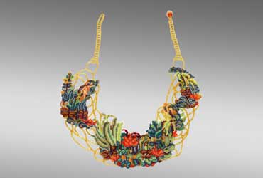 Sharmini Wirasekara Tropical Garland Necklace beadwork artist