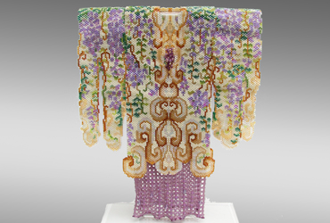 Sharmini Wirasekara Wisteria bead art work. Glass bead art